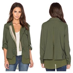 Hei Hei By Anthro Green Split Back Hutility Jacket Size:  S